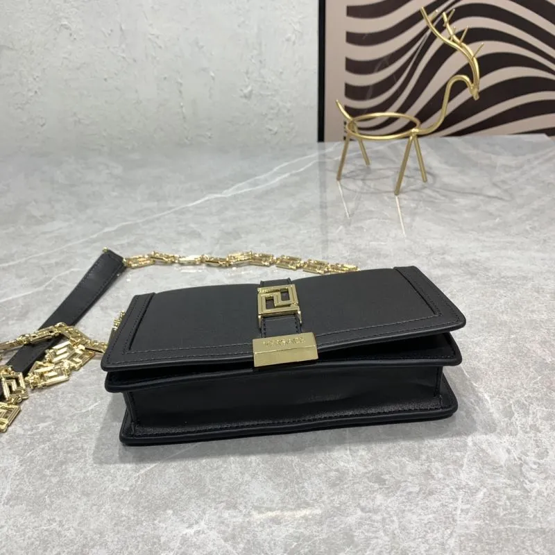 Versace 6607 Black Chain Crossbody Bag - Image 6