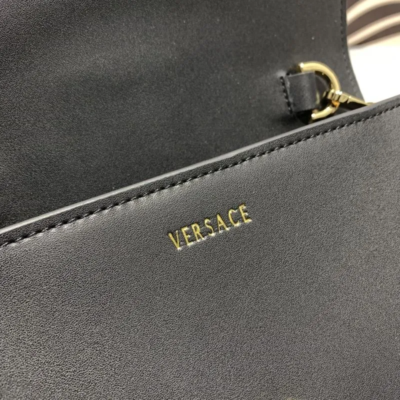 Versace 6607 Black Chain Crossbody Bag - Image 8