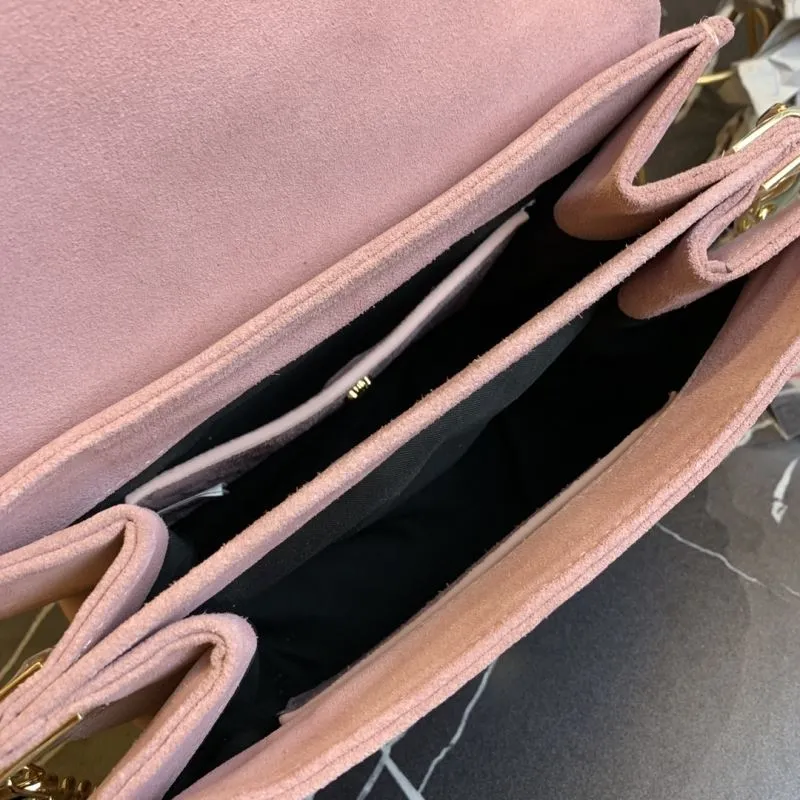 Versace Pink Crystal Chain Satchel Bag - Image 8