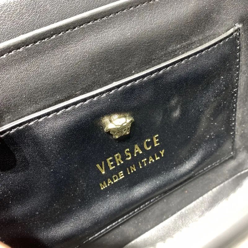 Versace Black Gold Baroque Crossbody Satchel Bag 24-7-16cm - Image 9