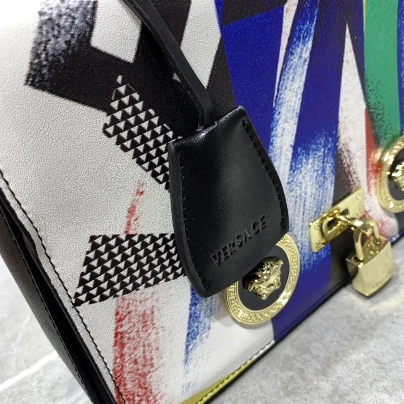 Versace Multicolor Chain Crossbody Satchel Bag 24cm - Image 5