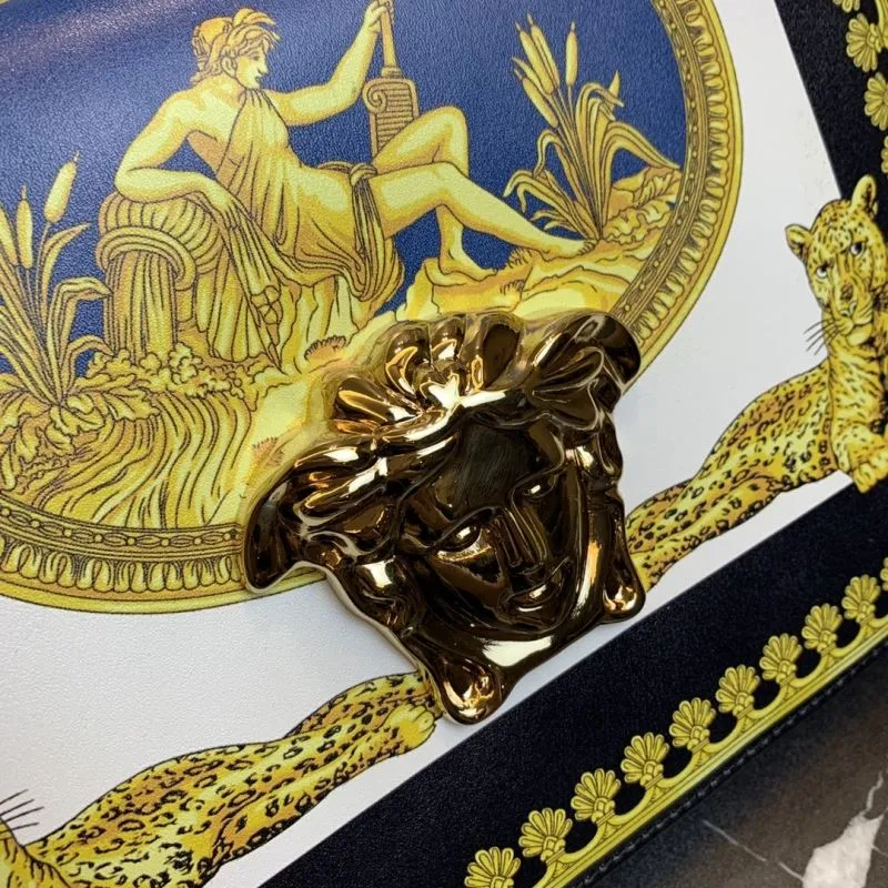Versace Baroque Print Chain Satchel Bag - Image 5