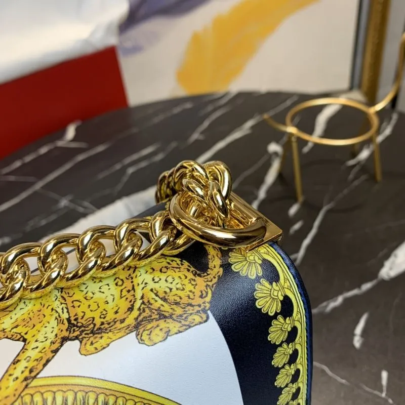 Versace Baroque Print Chain Satchel Bag - Image 6