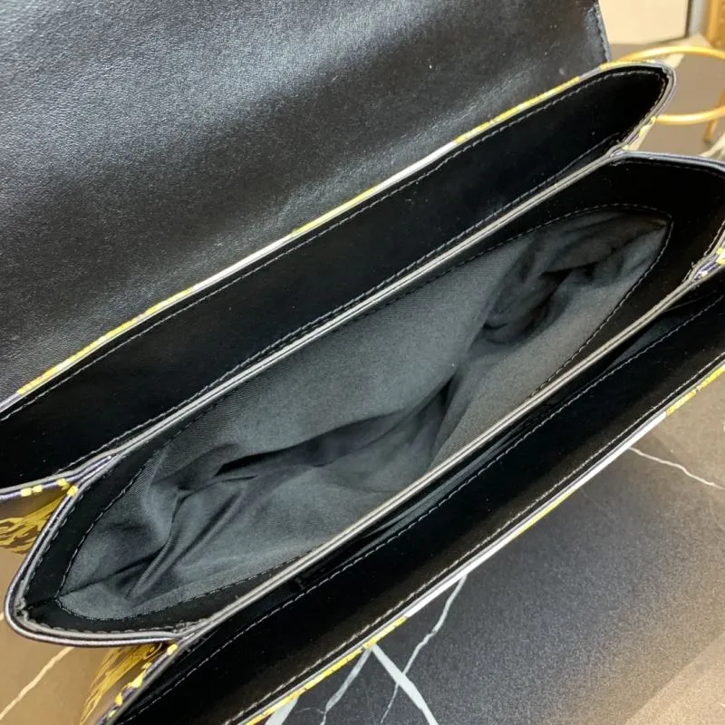 Versace Baroque Print Chain Satchel Bag - Image 8