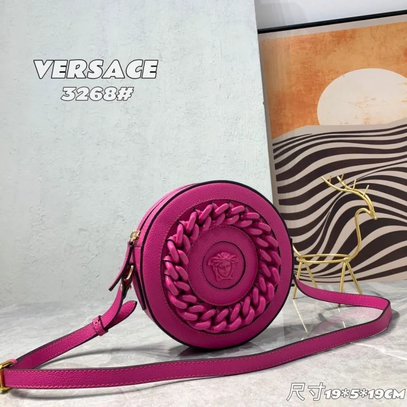 Alternative view of Versace 3268 Fuchsia Round Crossbody Bag