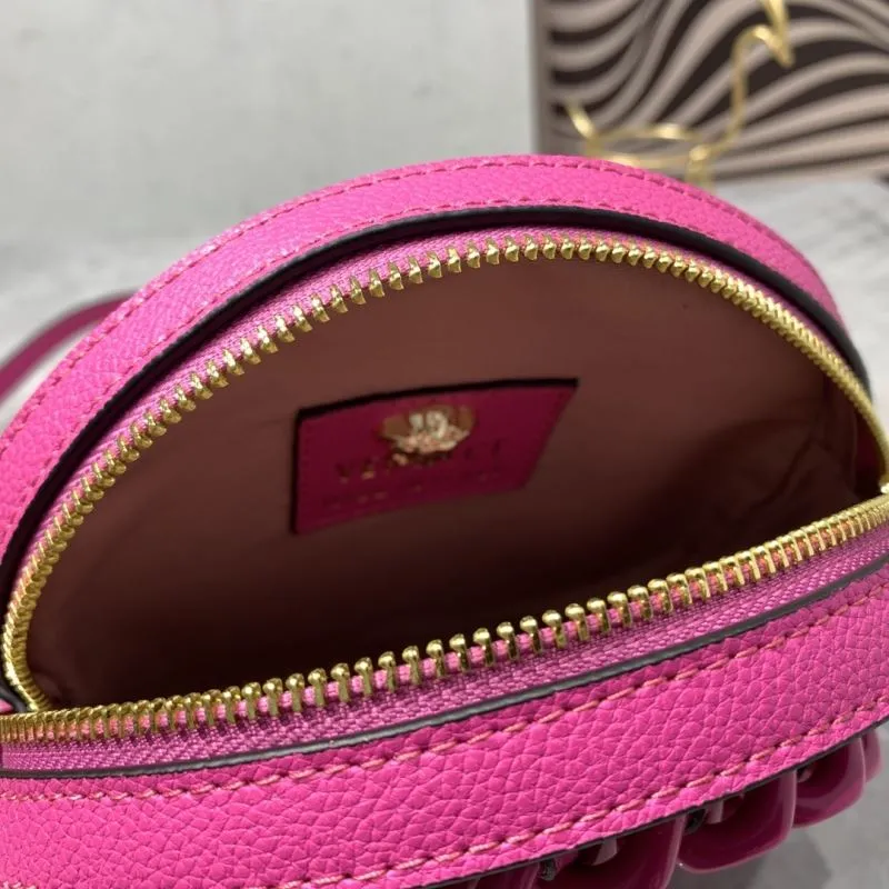 Versace 3268 Fuchsia Round Crossbody Bag - Image 8