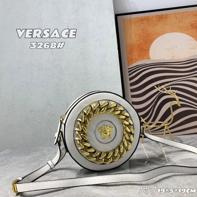 Alternative view of Versace 3268 White Round Crossbody Bag