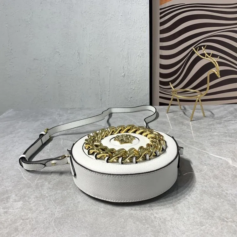 Versace 3268 White Round Crossbody Bag - Image 7