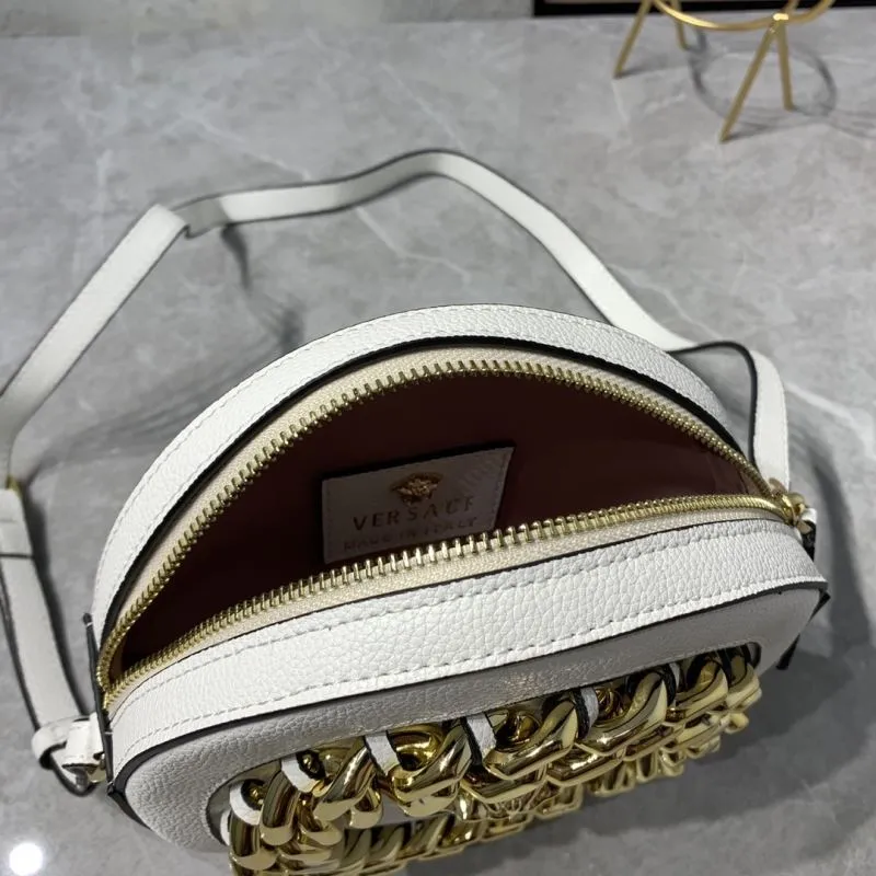 Versace 3268 White Round Crossbody Bag - Image 8