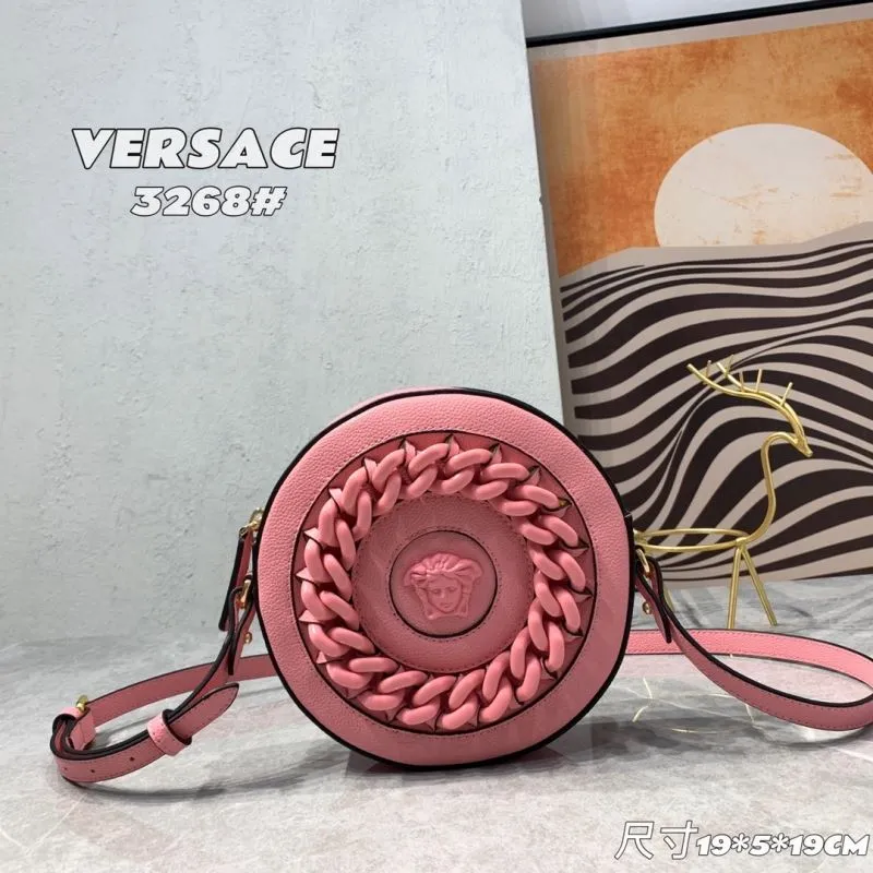 Versace Pink Round Crossbody Bag 3268