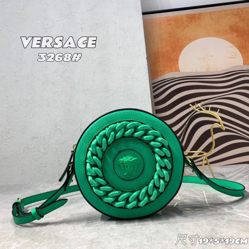 Versace Green Circular Crossbody Bag 3268