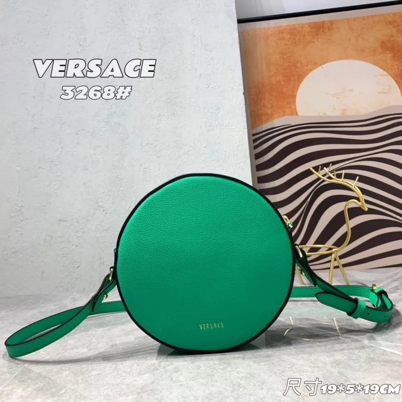 Versace Green Circular Crossbody Bag 3268 - Image 3