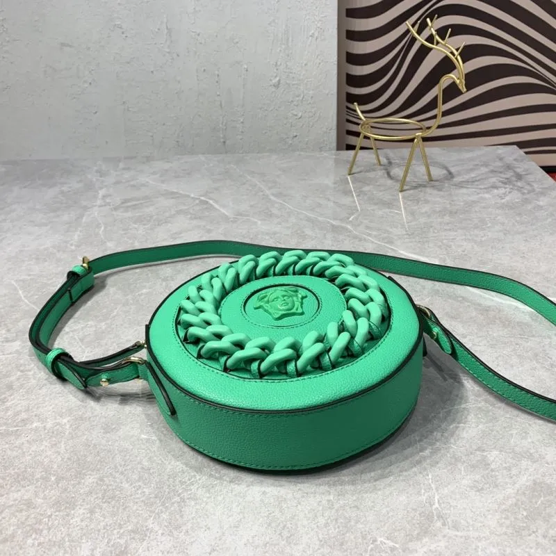 Versace Green Circular Crossbody Bag 3268 - Image 7