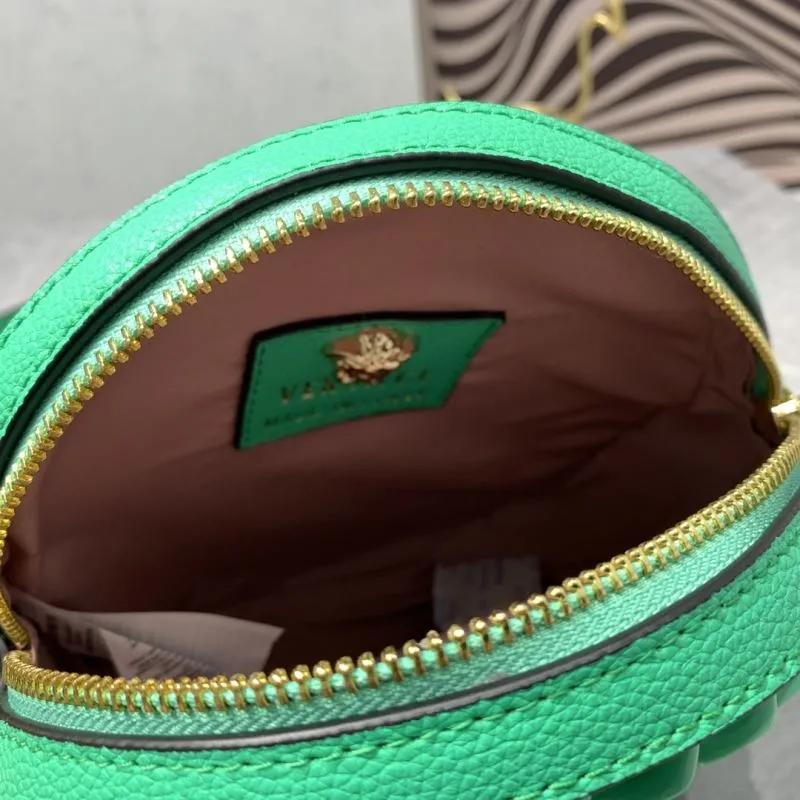 Versace Green Circular Crossbody Bag 3268 - Image 8