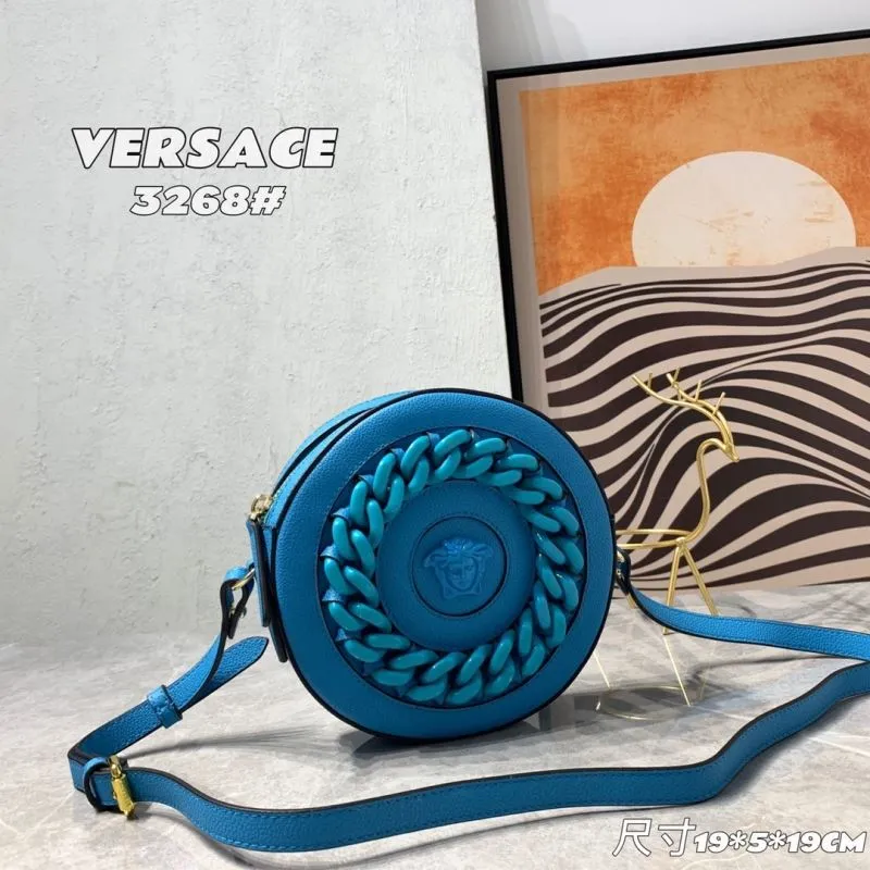 Alternative view of Versace 3268 Blue Round Crossbody Bag