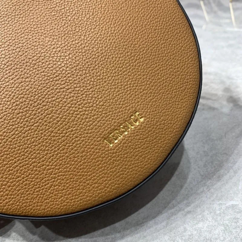 Versace 3268 Brown Round Crossbody Bag 19x5x19cm - Image 5