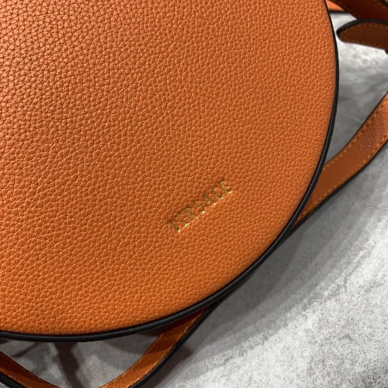 Versace Orange Round Crossbody Bag 3268 - Image 5