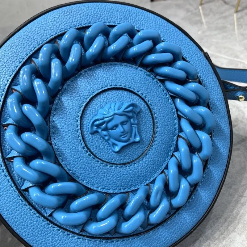 Versace 3268 Blue Round Crossbody Bag - Image 4