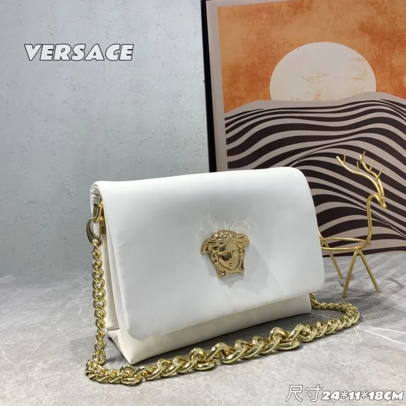Alternative view of Versace White Chain Satchel Bag