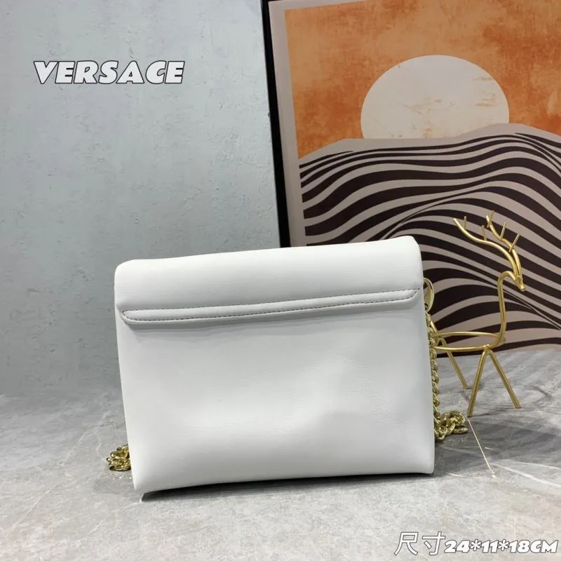 Versace White Chain Satchel Bag - Image 3