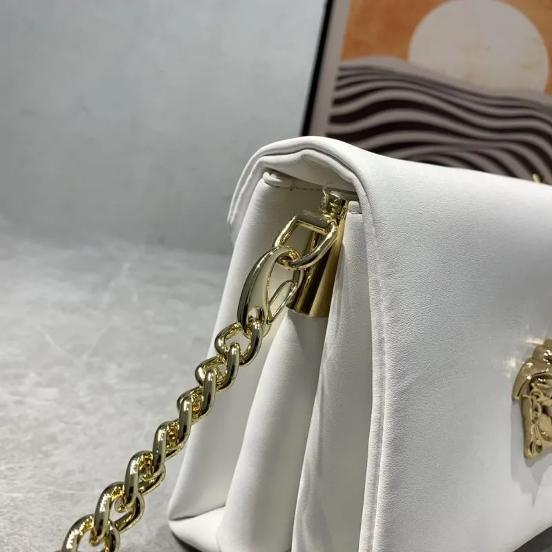 Versace White Chain Satchel Bag - Image 5