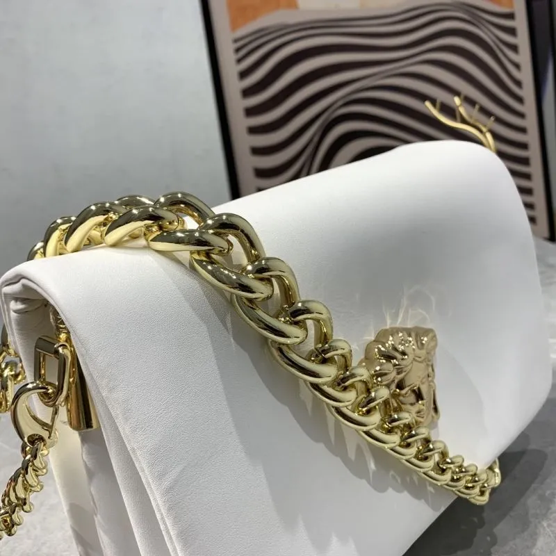 Versace White Chain Satchel Bag - Image 6