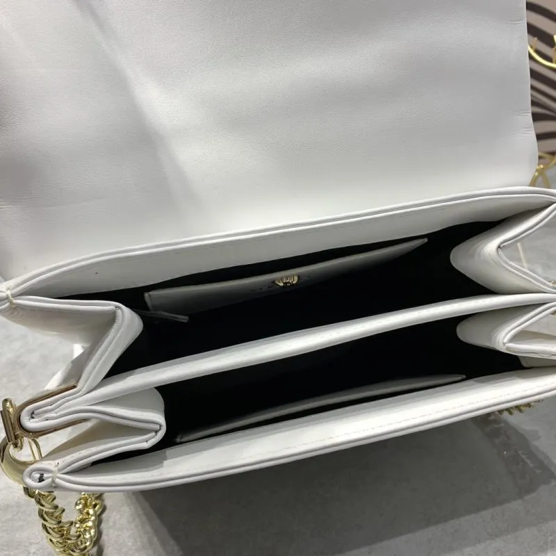 Versace White Chain Satchel Bag - Image 8