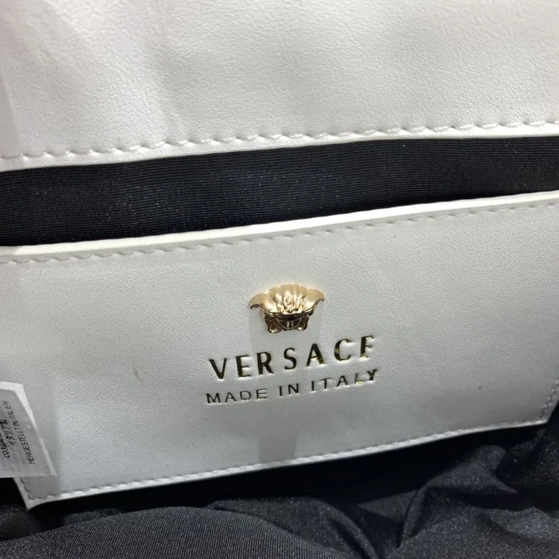 Versace White Chain Satchel Bag - Image 9