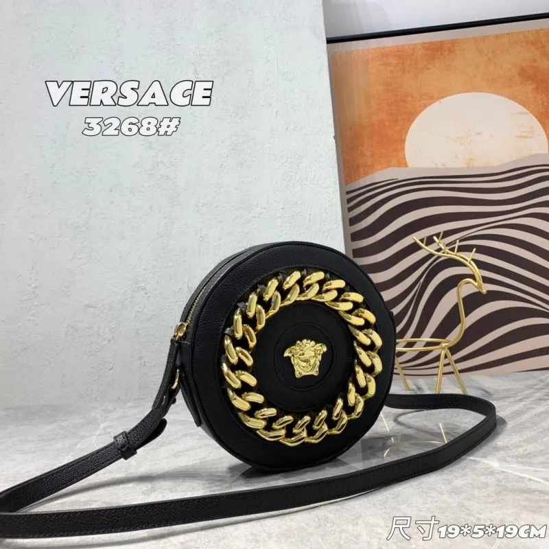 Alternative view of Versace 3268 Black Round Crossbody Bag