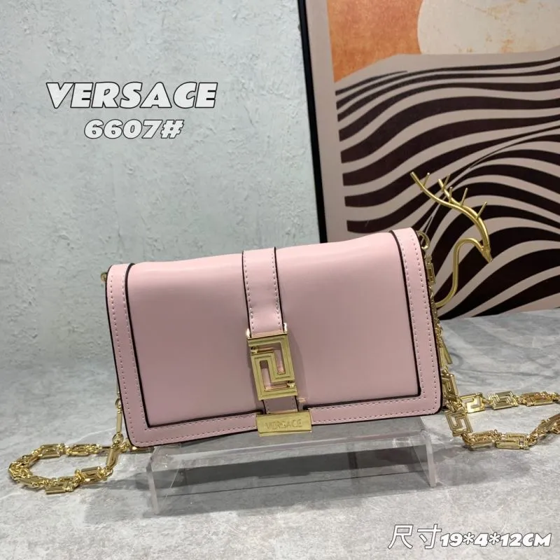 Versace 6607 Pink Crossbody Satchel Bag