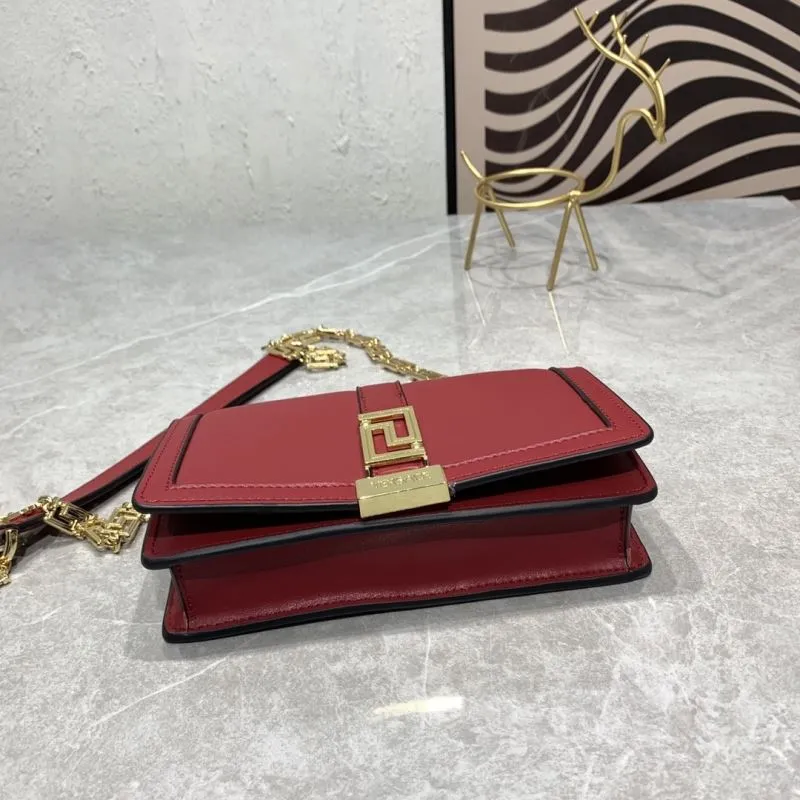 Versace 6607 Red Leather Crossbody Bag - Image 5