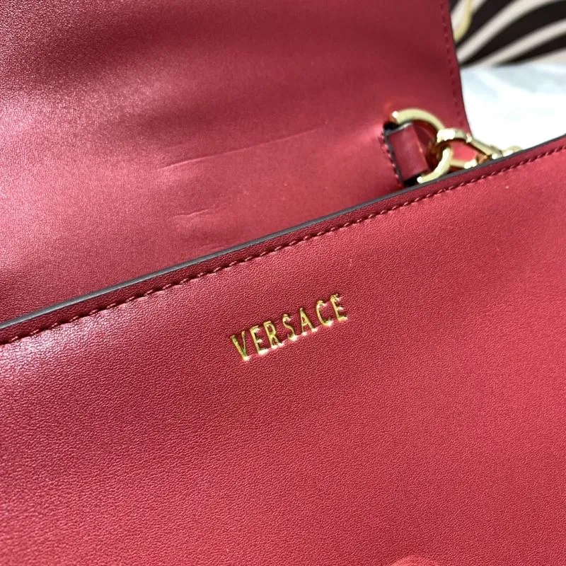 Versace 6607 Red Leather Crossbody Bag - Image 7