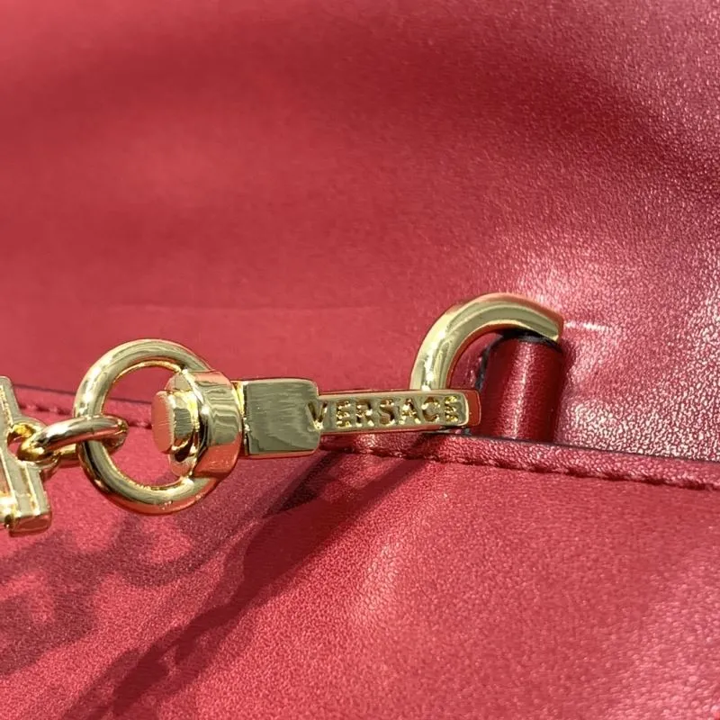 Versace 6607 Red Leather Crossbody Bag - Image 9