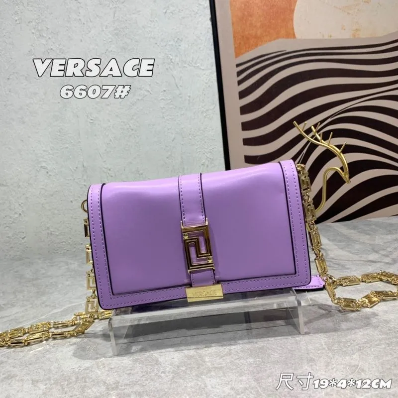 Versace 6607 Purple Satchel Bag