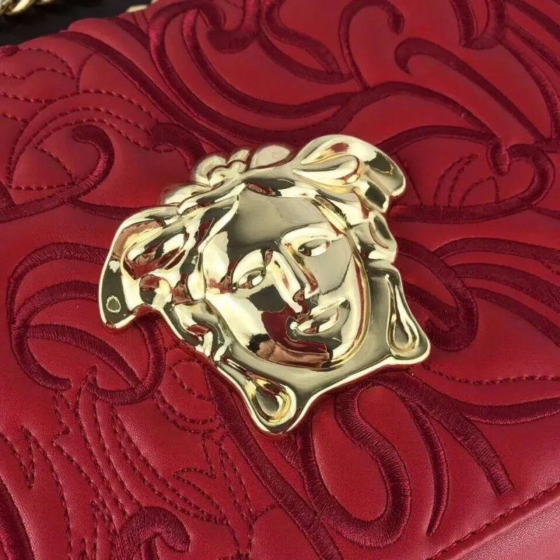 Versace Red Medusa Satchel Bag - Image 4