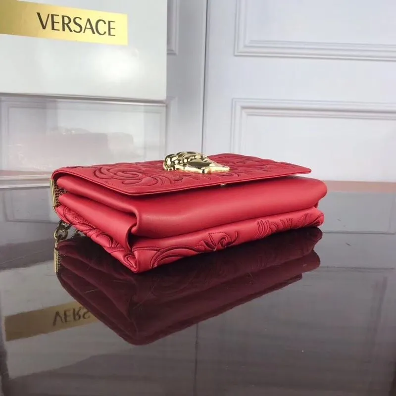 Versace Red Medusa Satchel Bag - Image 5