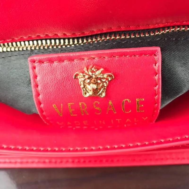 Versace Red Medusa Satchel Bag - Image 8