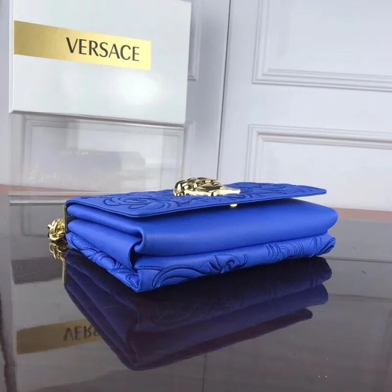 Versace Blue Chain Satchel Shoulder Bag 53 - Image 5
