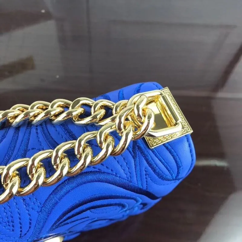 Versace Blue Chain Satchel Shoulder Bag 53 - Image 6