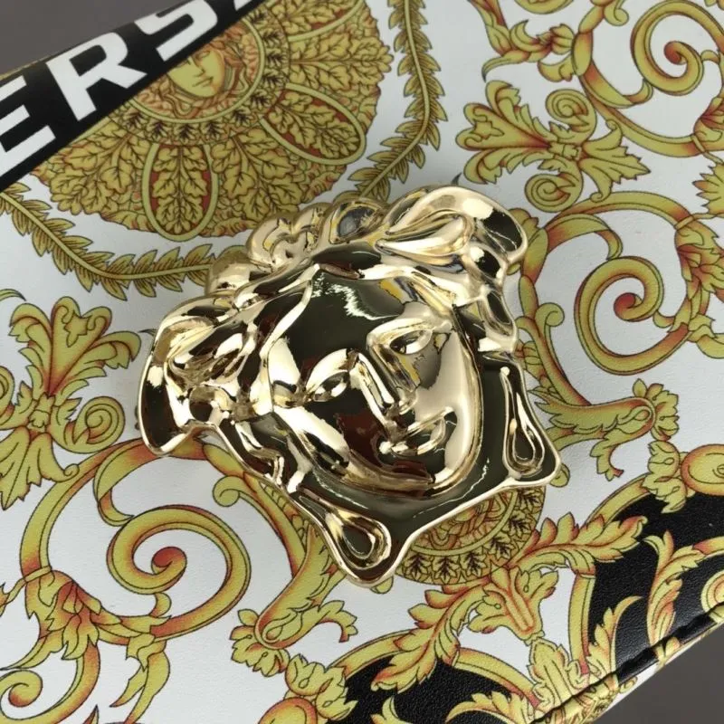 Versace Gold Baroque Chain Satchel Bag - Image 4