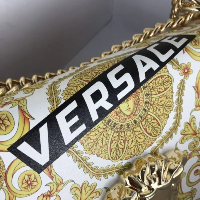Versace Gold Baroque Chain Satchel Bag - Image 5