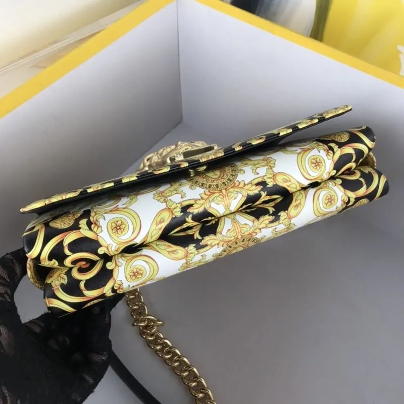 Versace Gold Baroque Chain Satchel Bag - Image 6