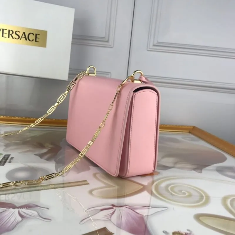 Versace Pink Leather Chain Satchel Bag 58 - Image 5