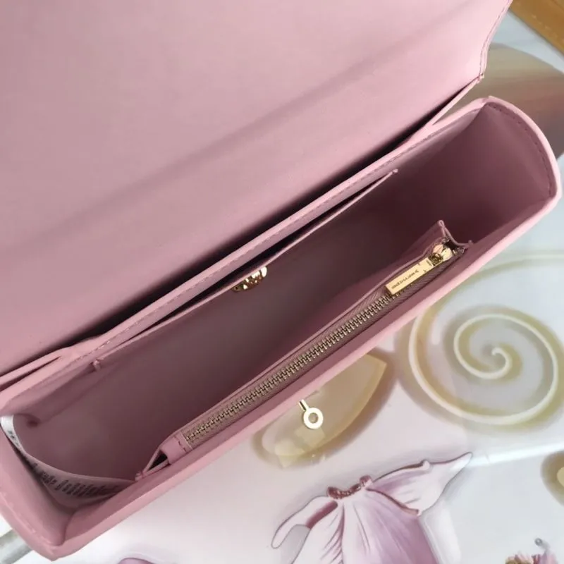 Versace Pink Leather Chain Satchel Bag 58 - Image 6
