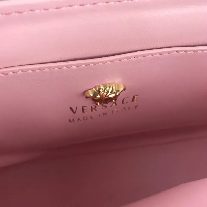 Versace Pink Leather Chain Satchel Bag 58 - Image 7