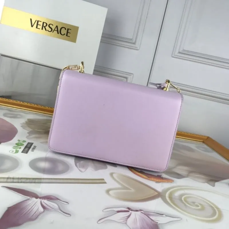 Alternative view of Versace Lavender Leather Chain Satchel Bag