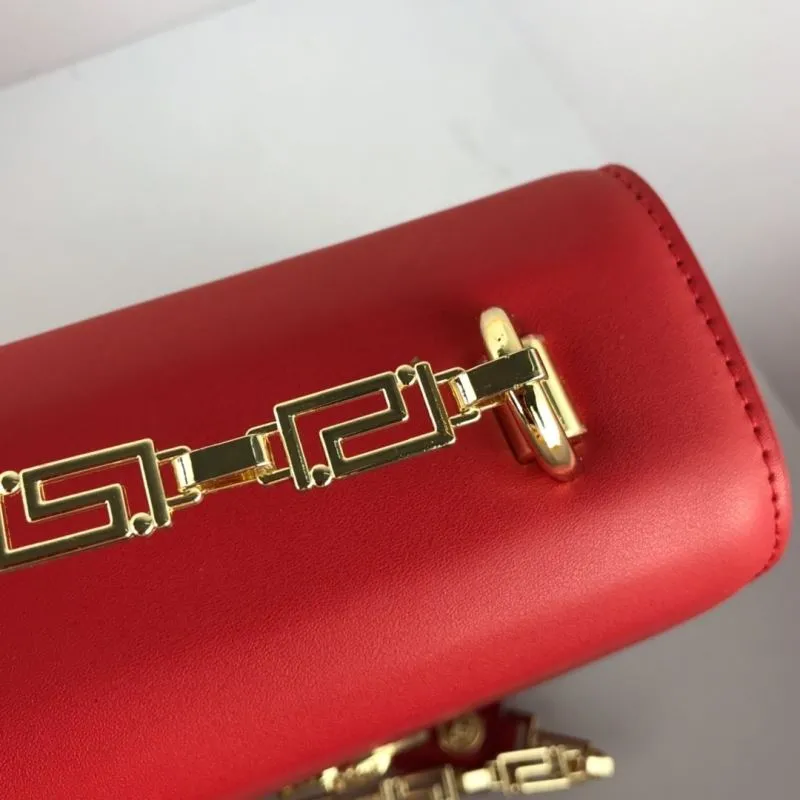 Alternative view of Versace Red Satchel Bag 61 with Gold Hardware