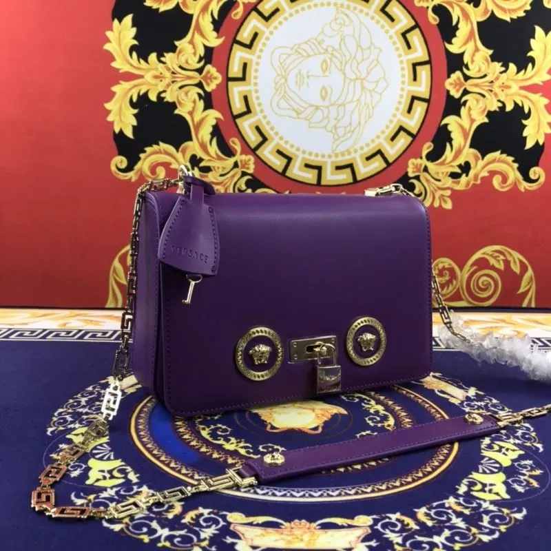 Alternative view of Versace Purple Chain Satchel Bag