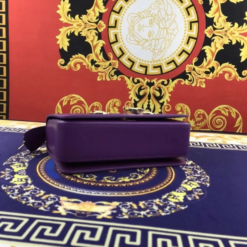Versace Purple Chain Satchel Bag - Image 4