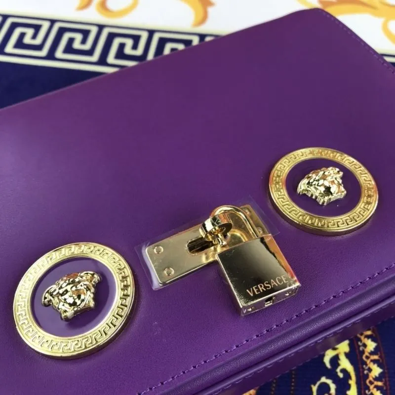 Versace Purple Chain Satchel Bag - Image 5